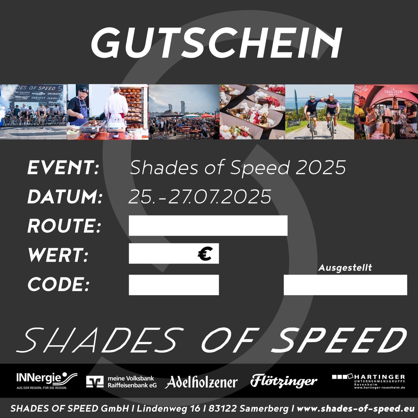 Shades of Speed Geschenkgutschein